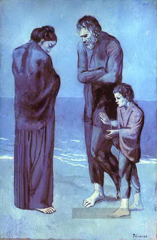 Die Tragödie 1903 kubist Pablo Picasso Ölgemälde